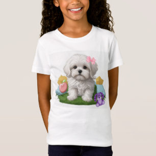 T-Shirt Marionnette maltaise assise avec ses jouets