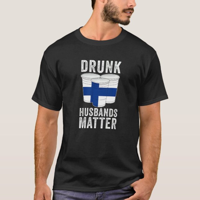 T-shirt Maris ivre Matter Finlande Drapeau Finlandais Drin (Devant)