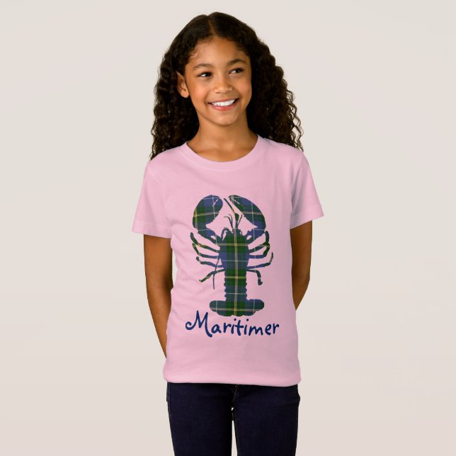 T-Shirt Maritimer Nova scotia tartan shirt homard (Devant entier)
