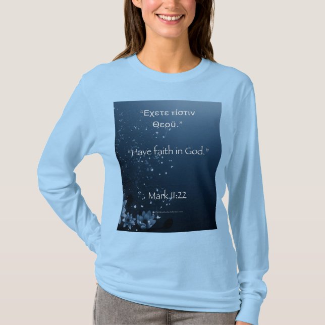 T-shirt Mark 11:22 Manche Long (Devant)