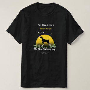 T-shirt Mark Twain Cite "Plus J'Aime Mon Chien"