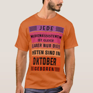 T-shirt Marketing anniversaire Octobre né assistant média