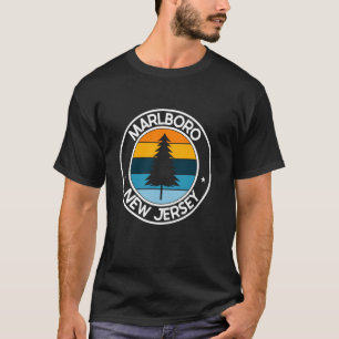 T-shirt Marlboro New Jersey NJ USA City Pride Retro Sunset