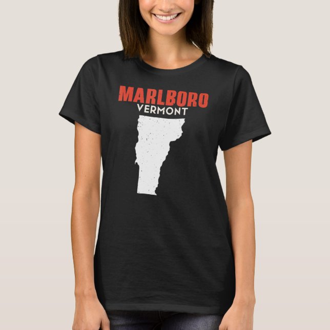 T-shirt Marlboro Vermont USA State America Travel Vermonte (Devant)
