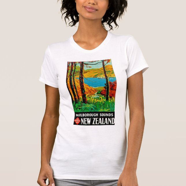 T-shirt Marlborough Sounds Nouvelle-Zélande (Devant)