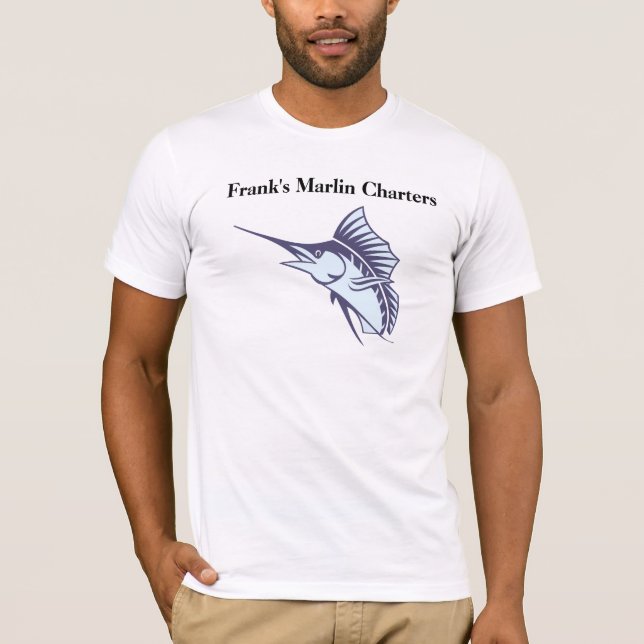 T-shirt Marlin fait sur commande pêchant des chemises de (Devant)