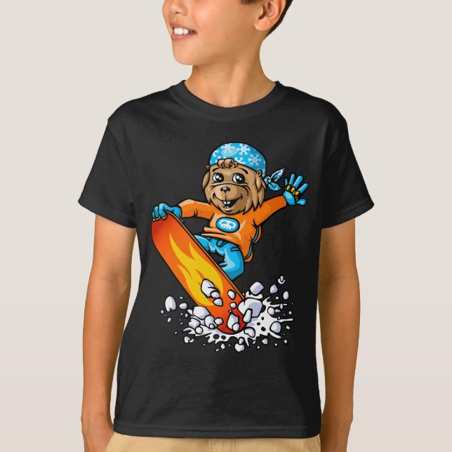 T-shirt Marmot and snowboard (Devant)