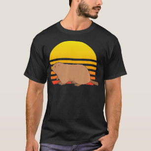 T-shirt Marmot Retro Sunset Marmot Animal Zookeeper 