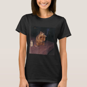 T-shirt Marmotte drôle fumant une cigarette Mème rétro Gen
