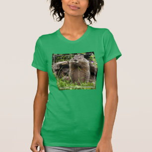 T-shirt Marmotte mâchant une fleur