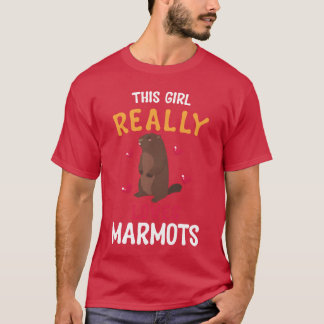 T-shirt marmotte marmotte animal marmottes famille