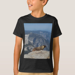 T-shirt Marmotte surplombant la Demi-Dôme de nuages Repos 