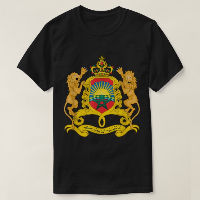 T-shirt Maroc Armoiries Drapeau souvenir Rabat (Design devant)