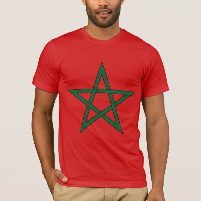 T-shirt Maroc, drapeau du Maroc, drapeau du Maroc. (Devant)