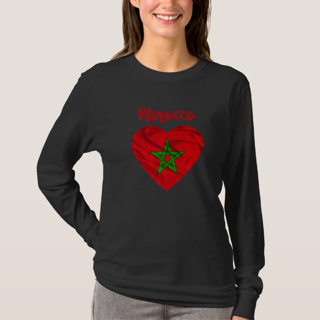 T-shirt Maroc Drapeau Football Marocain 2022 Maroc (Devant)