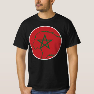 T-shirt Maroc Lion National Animal Drapeau