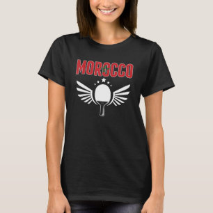 T-shirt Maroc Ping Pong Équipe de Tennis de Table Marocai