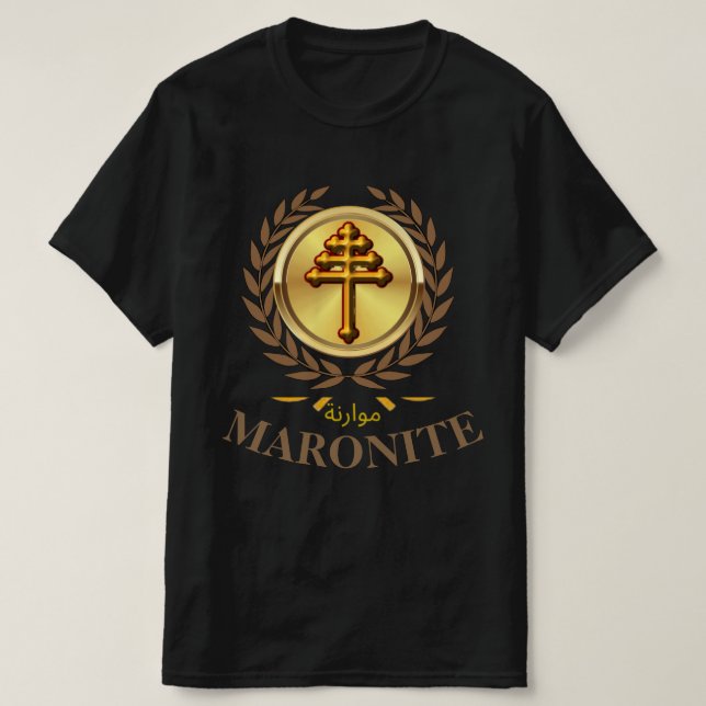 T - SHIRT MARONITE (Offizielles Kreuz) (Design vorne)