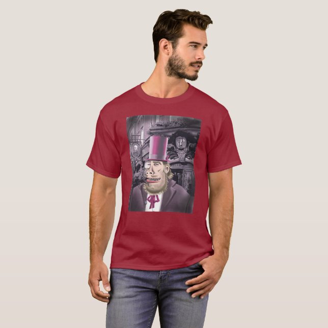 T-shirt maroon pour hommes Hyde (Devant entier)