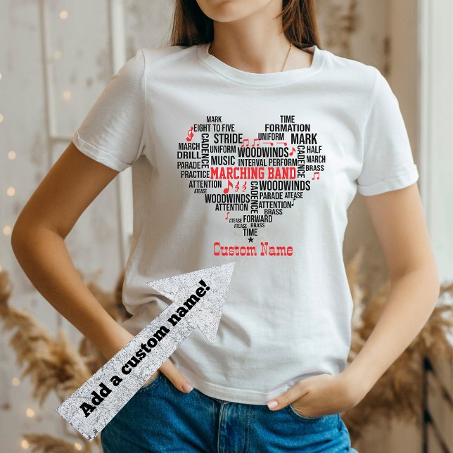 T-shirt Marquage Bande Word Cloud Personnalisé (Créateur téléchargé)