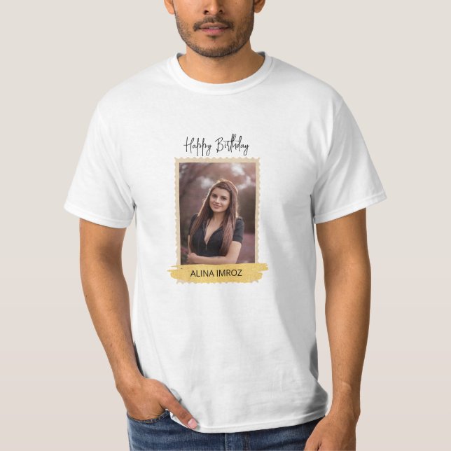 T-shirt Marque Black Gold Luxury Joyeux Anniversaire (Devant)