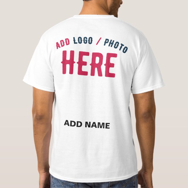T-SHIRT MARQUE BLANCHE MODERNE ET PERSONNALISABLE VÉRIFIÉE (Dos)
