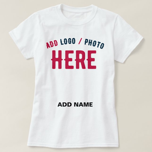 T-SHIRT MARQUE BLANCHE MODERNE ET PERSONNALISABLE VÉRIFIÉE (Design devant)