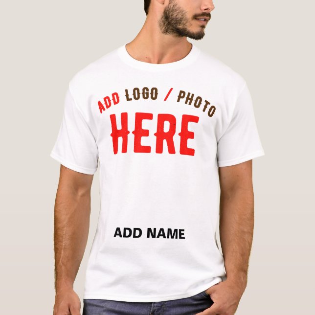 T-SHIRT MARQUE BLANCHE MODERNE ET PERSONNALISABLE VÉRIFIÉE (Devant)