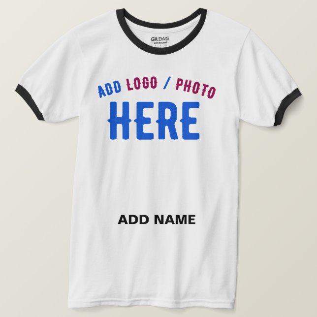 T-SHIRT MARQUE BLANCHE MODERNE ET PERSONNALISABLE VÉRIFIÉE (Design devant)