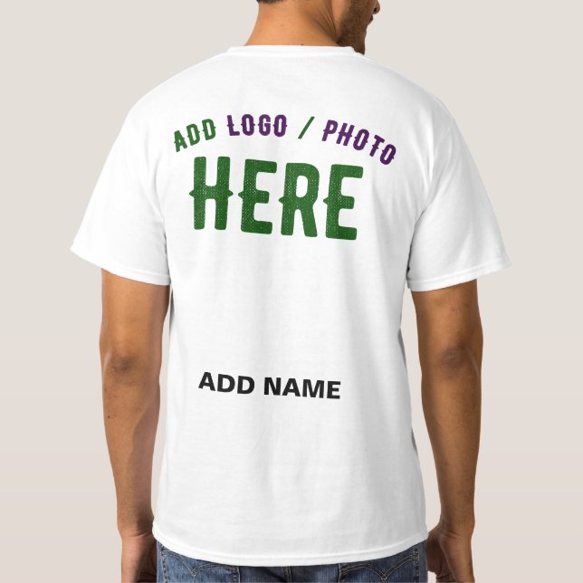 T-SHIRT MARQUE BLANCHE MODERNE ET PERSONNALISABLE VÉRIFIÉE (Dos)