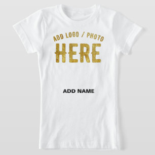 T-Shirt MARQUE BLANCHE PERSONNALISABLE MODERNE ÉLÉGANTE VÉ