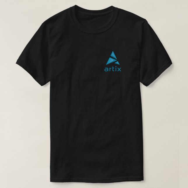 T-shirt Marque de logo d'Artix laissée sur l'obscurité de (Design devant)