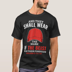 T-shirt Marque Drôle Anti Trump Du Casquette Rouge Bête