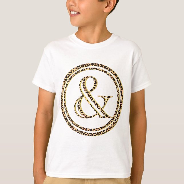 T-shirt marque léopard & (Devant)