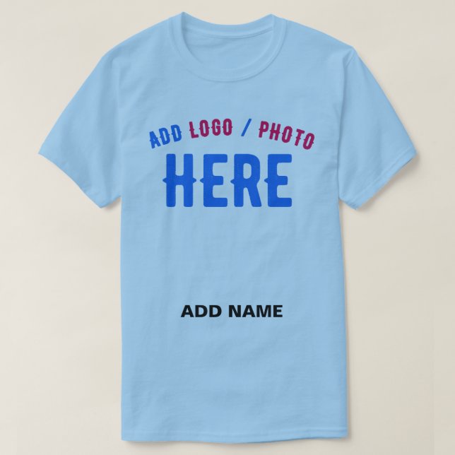 T-SHIRT MARQUE VÉRIFIÉE SKY BLEU MODERNE ET MODERNE (Design devant)
