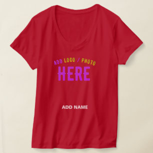 T-SHIRT MARQUE VERRIFIÉE ROUGE PROFONDE ET MODERNE ET ÉLÉG