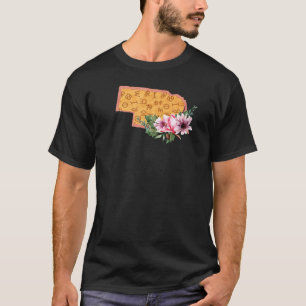 T-shirt Marques de vache de l'Indiana Fleur occidentale mi