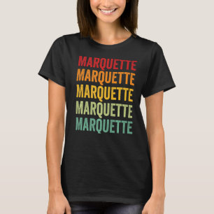 T-shirt Marquette County Wisconsin Rainbow Text