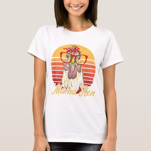 T-shirt marrant Mama poule art mot poulet (Devant)