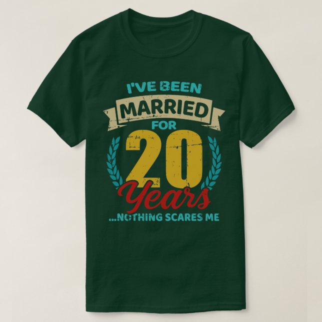 T-shirt Married for 20 ans 20e anniversaire (Design devant)