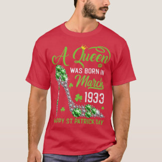 T-shirt Mars 1933 90e anniversaire Joyeux Saint Patrick's 