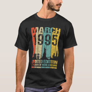 T-shirt Mars 1995 27 Ans D'Être Impressionnant