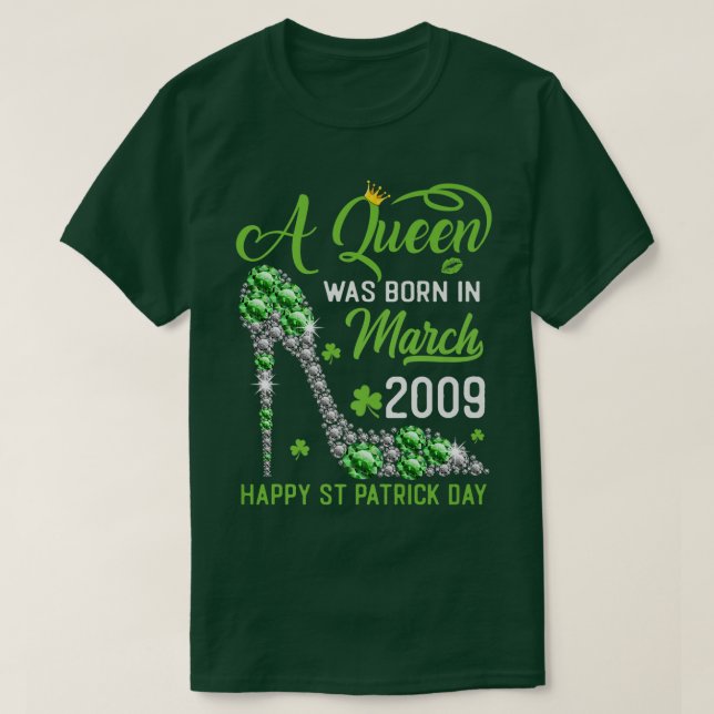 T-shirt Mars 2009 14e anniversaire Joyeux St Patrick's Day (Design devant)