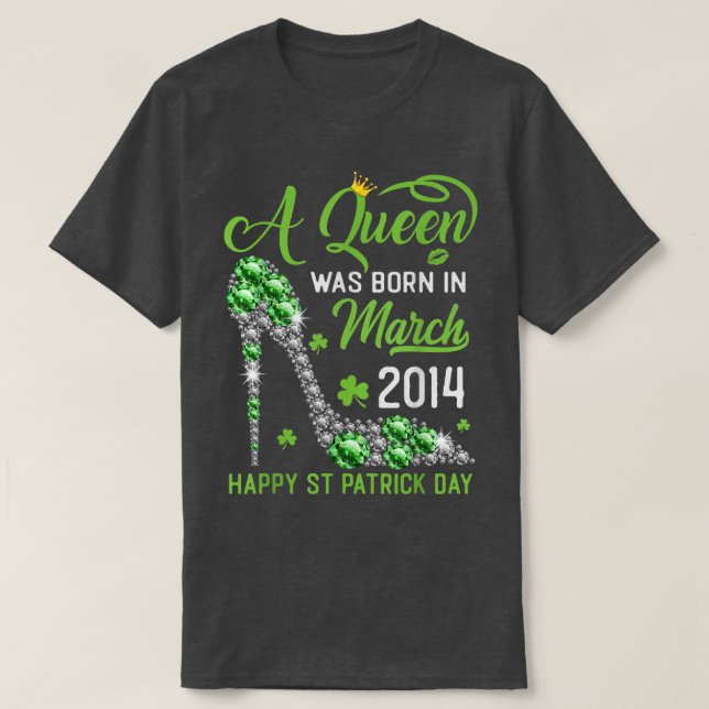 T-shirt Mars 2014 9e anniversaire Joyeux St Patrick's Day  (Design devant)