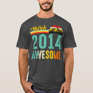 T-shirt Mars 2014 Birthday Gift Shirt Vintage Mars 2014