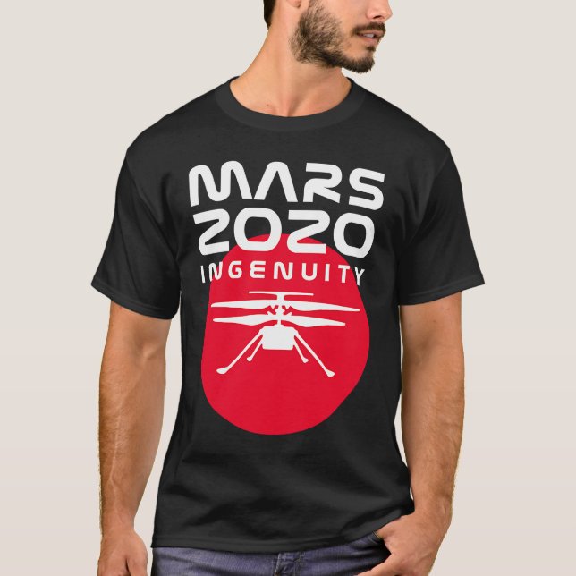 T-shirt Mars 2020 Perseverance Ingenuity Hélicoptère Fille (Devant)