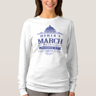 T-shirt Mars de million de femmes sur le gris bleu de