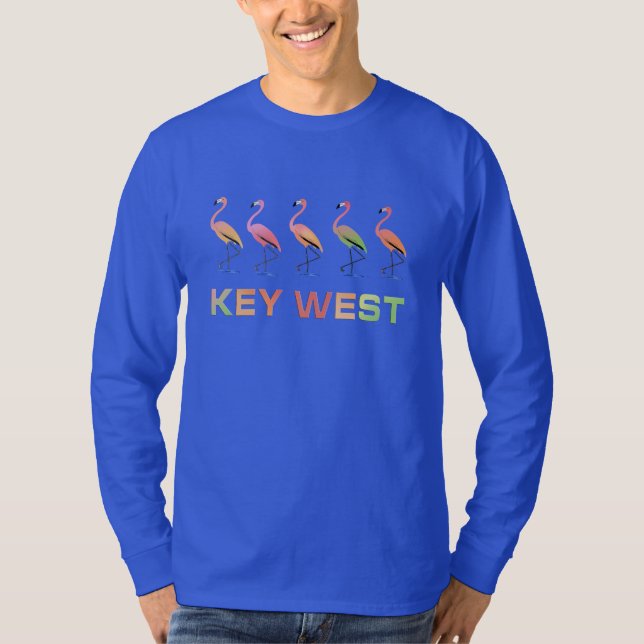 T-shirt Mars des Flamants roses tropicaux KEY WEST (Devant)