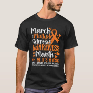 T-shirt Mars est la sclérose en plaques Mois de sensibilis