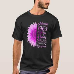 T-shirt Mars Fille 1963 59 ans 59e anniversaire
